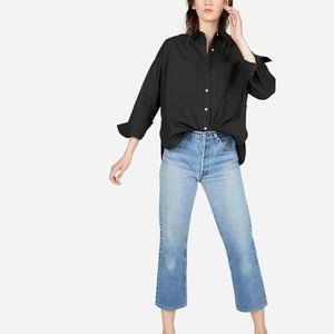 Black Cotton Two-Pocket Shirt